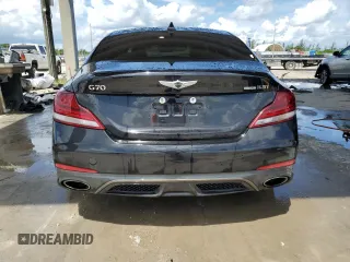 2021 Genesis G70 3.3T with VIN KMTG34LE9MU070858, listed as a Copart auction lot 71347344 with 40,760 mi miles and Non Repairable. Bid and sale history available at carsss.com. Image 6.
