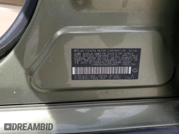 2006 Lexus IS 250 Manual with VIN JTHBK262962009895, listed as a Copart auction lot 51701335 with 139,418 mi miles and Salvage Title. Bid and sale history available at carsss.com. Image 14.