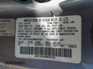 2009 Infiniti G37 with VIN JNKCV64EX9M600309, listed as a IAAI auction lot 42092973 with Not Provided miles. Bid and sale history available at carsss.com. Image 9.