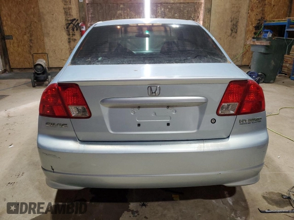 2005 Honda Civic with VIN JHMES96605S001434, listed as a Copart auction lot 42352735 with 189,440 mi miles and Clean Title. Bid and sale history available at DreamBid. Image 6.