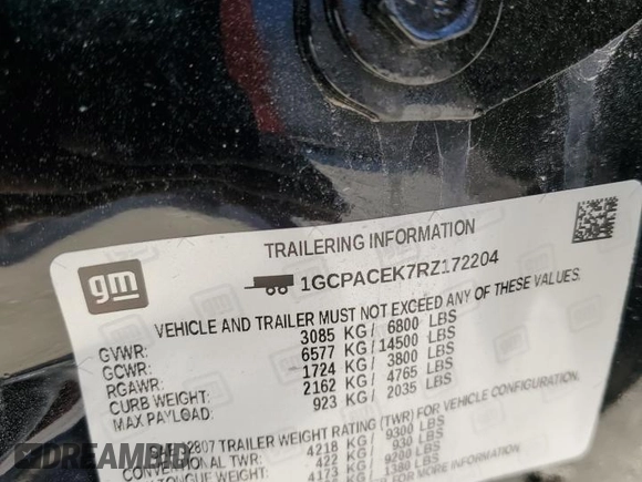 2024 Chevrolet Silverado 1500 LT with VIN 1GCPACEK7RZ172204, listed as a Copart auction lot 77741014 with 9,590 mi miles and Salvage Title. Bid and sale history available at DreamBid. Image 15.
