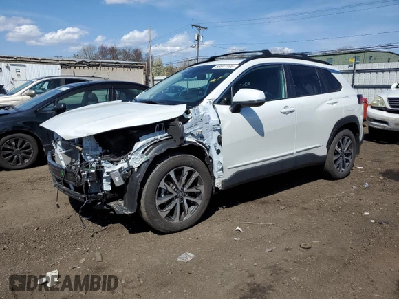 2023 Toyota Corolla Cross XLE with VIN 7MUDAABG8PV072480, listed as a Copart auction lot 53847495 with 47,754 mi miles and Salvage title. Bid and sale history available at DreamBid. Image 1.