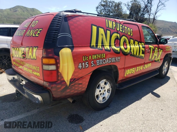 2001 Chevrolet Suburban LT with VIN 3GNEC16T01G167175, listed as a Copart auction lot 50233485 with 248,624 mi miles and Salvage Title. Bid and sale history available at carsss.com. Image 3.