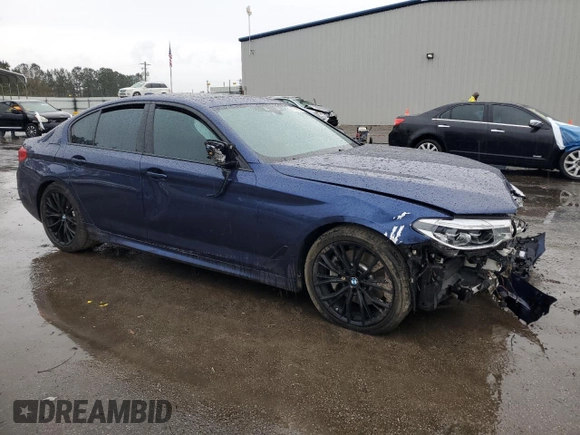 2019 BMW 5 Series 540i xDrive with VIN WBAJE7C56KWW17843, listed as a Copart auction lot 41979375 with Not Provided miles and Salvage Title. Bid and sale history available at DreamBid. Image 4.