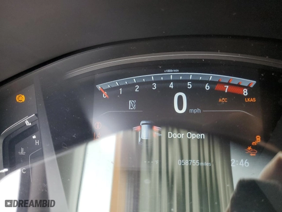 2020 Honda CR-V EX with VIN 2HKRW1H55LH408464, listed as a Copart auction lot 44129795 with 58,755 mi miles and Salvage Title. Bid and sale history available at carsss.com. Image 9.