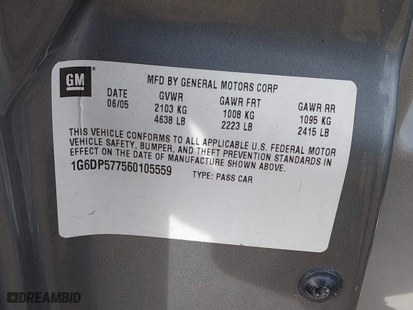 2006 Cadillac CTS with VIN 1G6DP577560105559, listed as a IAAI auction lot 41925388 with 134,602 mi miles. Bid and sale history available at carsss.com. Image 9.