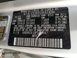 2023 Kia Sorento Hybrid SX Prestige with VIN KNDRKDLG1P5170947, listed as a Copart auction lot 87068494 with 27,364 mi miles and Salvage Title. Bid and sale history available at carsss.com. Image 13.