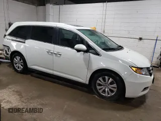2015 Honda Odyssey EX-L with VIN 5FNRL5H68FB042107, listed as a Copart auction lot 51000525 with 140,793 mi miles and Salvage Title. Bid and sale history available at DreamBid. Image 4.