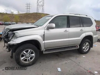 2003 Lexus GX 470 z VIN JTJBT20X130020560, wystawiony jako Copart lot #54744325 z przebiegiem 264 972 mil mil oraz Szkoda całkowita • Salvage title. Historia ofert i sprzedaży dostępna na DreamBid. Obrazek 1.
