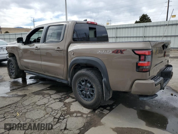2023 Nissan Frontier Pro-4X with VIN 1N6ED1EK5PN641391, listed as a Copart auction lot 46895485 with 17,465 mi miles and Salvage title. Bid and sale history available at DreamBid. Image 2.