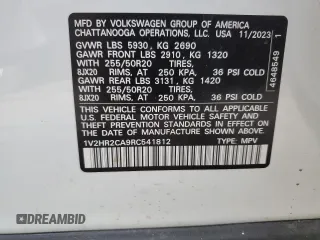 2024 Volkswagen Atlas SE z VIN 1V2HR2CA9RC541812, wystawiony jako Copart lot #48036545 z przebiegiem 16 014 mil mil oraz Szkoda całkowita • Salvage title. Historia ofert i sprzedaży dostępna na DreamBid. Obrazek 13.