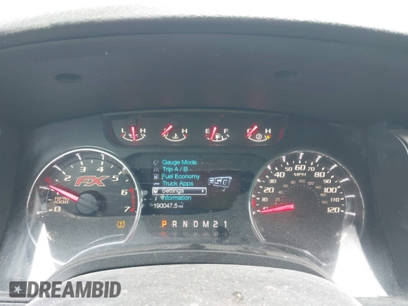 2013 Ford F-150 XL with VIN 1FTFW1EF9DFD14129, listed as a IAAI auction lot 41585143 with 190,047 mi miles. Bid and sale history available at carsss.com. Image 7.