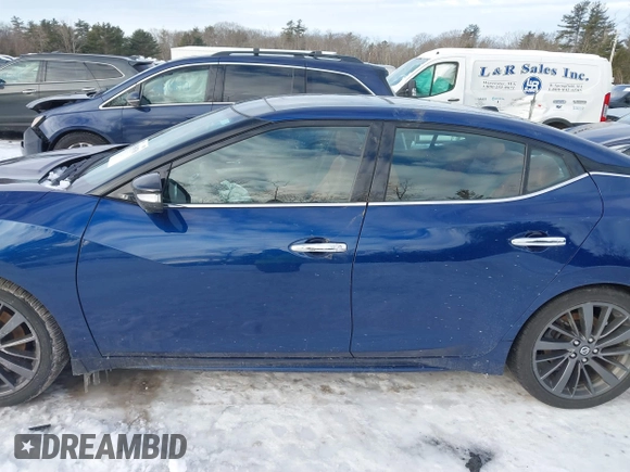 2020 Nissan Maxima Platinum with VIN 1N4AA6FVXLC380903, listed as a IAAI auction lot 41588780 with 44,238 mi miles and . Bid and sale history available at DreamBid. Image 14.