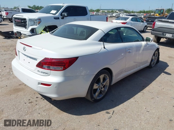 2012 Lexus IS 250 C with VIN JTHFF2C23C2521335, listed as a IAAI auction lot 41972354 with 88,508 mi miles and . Bid and sale history available at DreamBid. Image 4.
