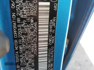 2020 Toyota Prius L Eco z VIN JTDKARFU3L3125646, wystawiony jako Copart lot #52942245 z przebiegiem 104 999 mil mil oraz Szkoda całkowita • Salvage title. Historia ofert i sprzedaży dostępna na DreamBid. Obrazek 14.