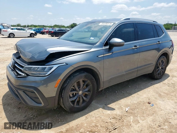 2022 Volkswagen Tiguan SE z VIN 3VV3B7AX3NM016629, wystawiony jako Copart lot #58330375 z przebiegiem 70 251 mil mil oraz Szkoda całkowita • Salvage title. Historia ofert i sprzedaży dostępna na DreamBid. Obrazek 1.