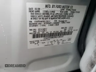 2009 Ford Taurus SEL with VIN 1FAHP24W39G120541, listed as a Copart auction lot 83401734 with 60,209 mi miles and Salvage Title. Bid and sale history available at carsss.com. Image 12.