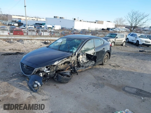 2015 Mazda 3 i SV with VIN JM1BM1T74F1246158, listed as a IAAI auction lot 41587923 with 147,001 mi miles. Bid and sale history available at carsss.com. Image 6.