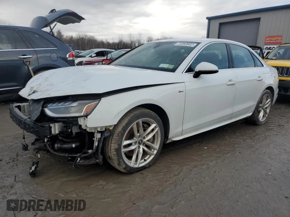 2021 Audi A4 S line Premium Plus with VIN WAUEAAF48MA027754, listed as a Copart auction lot 73360802 with 38,480 mi miles and . Bid and sale history available at DreamBid. Image 1.
