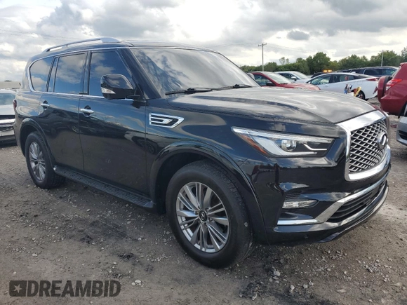 2019 Infiniti QX80 LUXE with VIN JN8AZ2NF8K9688223, listed as a Copart auction lot 73149934 with 87,270 mi miles and Clean Title. Bid and sale history available at carsss.com. Image 4.