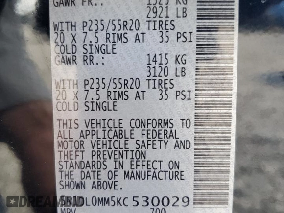 2019 Infiniti QX60 Pure z VIN 5N1DL0MM5KC530029, wystawiony jako Copart lot #54208765 z przebiegiem 126 409 mil mil oraz Szkoda całkowita • Salvage title. Historia ofert i sprzedaży dostępna na DreamBid. Obrazek 12.