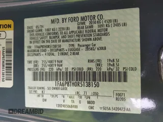 2024 Ford Mustang EcoBoost with VIN 1FA6P8TH0R5138150, listed as a IAAI auction lot 41170113 with 8,054 mi miles. Bid and sale history available at carsss.com. Image 9.