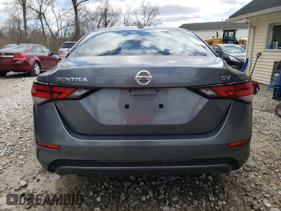 2022 Nissan Sentra SV with VIN 3N1AB8CV2NY296465, listed as a Copart auction lot 52352655 with 37,403 mi miles and Salvage Title. Bid and sale history available at DreamBid. Image 6.