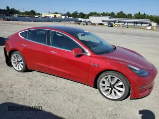2018 Tesla Model 3 Long Range Battery with VIN 5YJ3E1EA6JF061510, listed as a Copart auction lot 55839225 with 134,570 mi miles and Salvage Title. Bid and sale history available at DreamBid. Image 4.