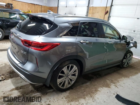 2021 Infiniti QX50 SENSORY with VIN 3PCAJ5CB4MF106082, listed as a Copart auction lot 60629413 with 11,345 mi miles and Salvage Title. Bid and sale history available at carsss.com. Image 3.