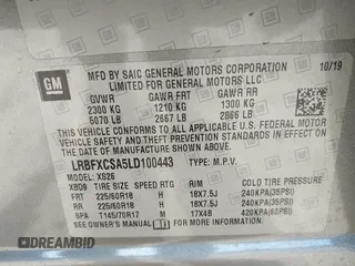 2020 Buick Envision Essence with VIN LRBFXCSA5LD100443, listed as a IAAI auction lot 41504556 with 43,858 mi miles and . Bid and sale history available at carsss.com. Image 9.