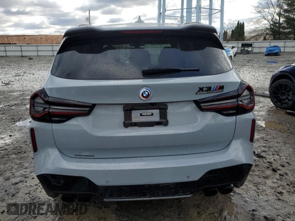2023 BMW X3 M with VIN 5YM13EC02P9S08561, listed as a Copart auction lot 81371134 with 15,589 mi miles and Salvage title. Bid and sale history available at DreamBid. Image 6.