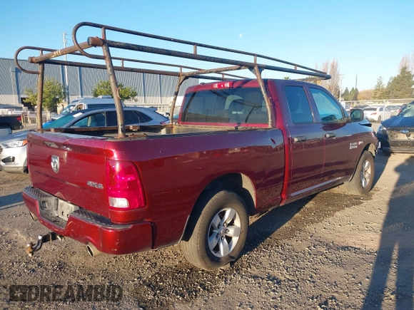 2018 Ram 1500 Express with VIN 1C6RR7FT3JS171975, listed as a IAAI auction lot 41331130 with 137,501 mi miles. Bid and sale history available at carsss.com. Image 4.