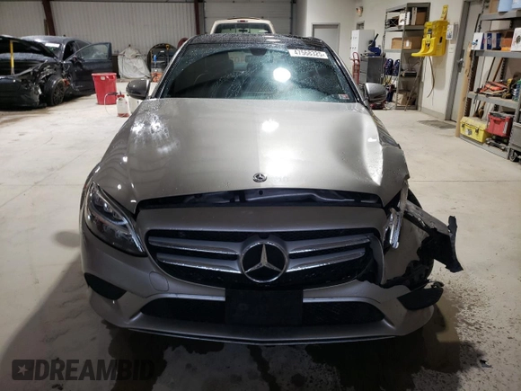 2019 Mercedes-Benz C 300 with VIN 55SWF8EB9KU303749, listed as a Copart auction lot 47568325 with Not provided miles and Salvage title. Bid and sale history available at DreamBid. Image 5.