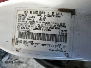 1991 Ford Escort z VIN 1FAPP14JXMW279906, wystawiony jako Copart lot #71882954 z przebiegiem 190 721 mil mil oraz Tytuł czysty. Historia ofert i sprzedaży dostępna na DreamBid. Obrazek 12.