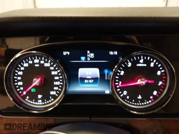2018 Mercedes-Benz E with VIN WDDZF4KB7JA382850, listed as a IAAI auction lot 41991305 with 56,187 mi miles. Bid and sale history available at carsss.com. Image 7.