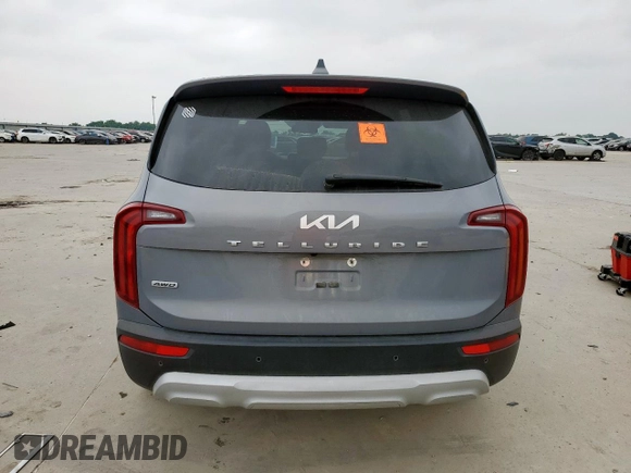 2022 Kia Telluride LX with VIN 5XYP2DHC5NG284645, listed as a Copart auction lot 57147955 with 47,664 mi miles and Salvage title. Bid and sale history available at DreamBid. Image 6.