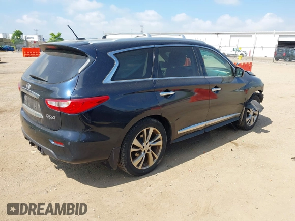 2015 Infiniti QX60 with VIN 5N1AL0MM8FC520975, listed as a IAAI auction lot 42261719 with 125,732 mi miles and . Bid and sale history available at DreamBid. Image 4.