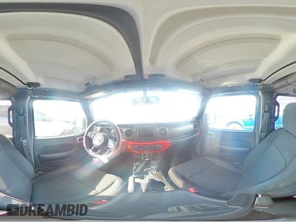 2020 Jeep Wrangler Unlimited Willys with VIN 1C4HJXDGXLW111995, listed as a Copart auction lot 77021624 with 43,074 mi miles and Salvage title. Bid and sale history available at DreamBid. Image 14.