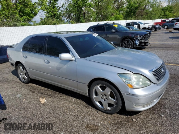 2005 Lexus LS 430 with VIN JTHBN36F455004665, listed as a Copart auction lot 55113815 with Not Provided miles and Clean Title. Bid and sale history available at carsss.com. Image 4.