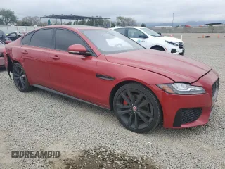 2018 Jaguar XF with VIN SAJBG4FV8JCY69204, listed as a Copart auction lot 50270335 with 45,243 mi miles and Salvage Title. Bid and sale history available at DreamBid. Image 4.