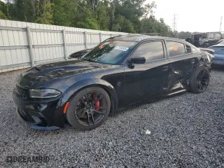 2022 Dodge Charger SRT Hellcat Widebody with VIN 2C3CDXL96NH195629, listed as a Copart auction lot 71348934 with 13,402 mi miles and Salvage Title. Bid and sale history available at carsss.com. Image 1.