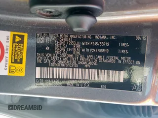 2015 Toyota Highlander Limited with VIN 5TDYKRFH4FS103135, listed as a Copart auction lot 63017515 with 172,663 mi miles and Clean title. Bid and sale history available at DreamBid. Image 13.