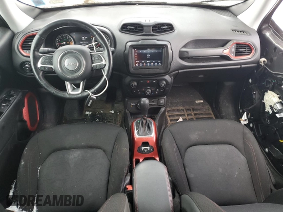 2018 Jeep Renegade Trailhawk with VIN ZACCJBCB5JPH06587, listed as a Copart auction lot 42870585 with 76,014 mi miles and Non Repairable. Bid and sale history available at carsss.com. Image 8.