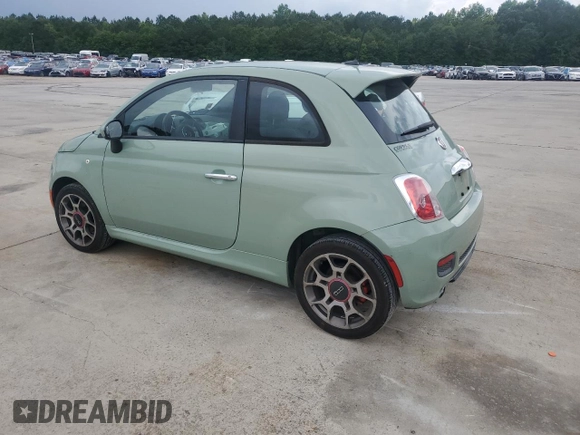 2013 FIAT 500 Sport with VIN 3C3CFFBR1DT554865, listed as a Copart auction lot 58783695 with 87,235 mi miles and Salvage title. Bid and sale history available at DreamBid. Image 2.