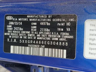 2014 Kia Optima SX Turbo с VIN 5XXGR4A66EG304888, выставлен на аукционе Copart как лот 55234785 с пробегом 101 367 миль миль и Чистый • Clean title. История ставок и продаж доступна на DreamBid. Изображение 13.