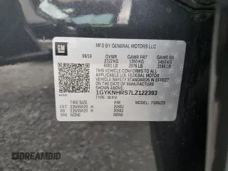 2020 Cadillac XT5 AWD Sport with VIN 1GYKNHRS7LZ122393, listed as a Copart auction lot 84266534 with 19,641 mi miles and Salvage title. Bid and sale history available at DreamBid. Image 13.