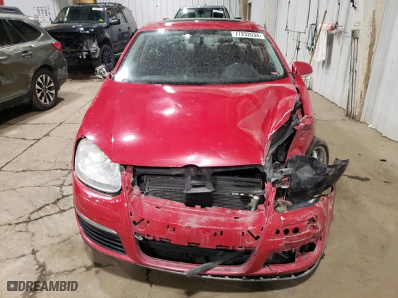 2008 Volkswagen Jetta Sedan Wolfsburg with VIN 3VWRJ71K08M136793, listed as a Copart auction lot 77232034 with 143,322 mi miles and Salvage Title. Bid and sale history available at carsss.com. Image 5.