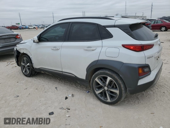 2019 Hyundai Kona Limited with VIN KM8K33A53KU388733, listed as a Copart auction lot 42572875 with 69,301 mi miles and Salvage Title. Bid and sale history available at carsss.com. Image 2.