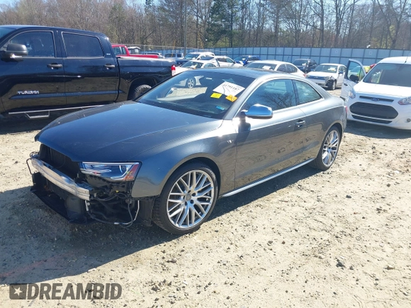 2015 Audi S5 Premium Plus with VIN WAUCGAFR0FA016333, listed as a IAAI auction lot 41791187 with 95,987 mi miles. Bid and sale history available at carsss.com. Image 18.