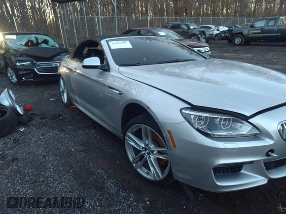 2014 BMW 6 Series 650i with VIN WBAYP9C51ED169287, listed as a IAAI auction lot 32308859 with 48,680 mi miles and . Bid and sale history available at carsss.com. Image 1.